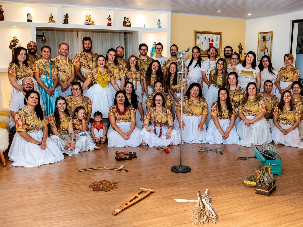 Família de santo do Ilê Axé Omirewá reunida